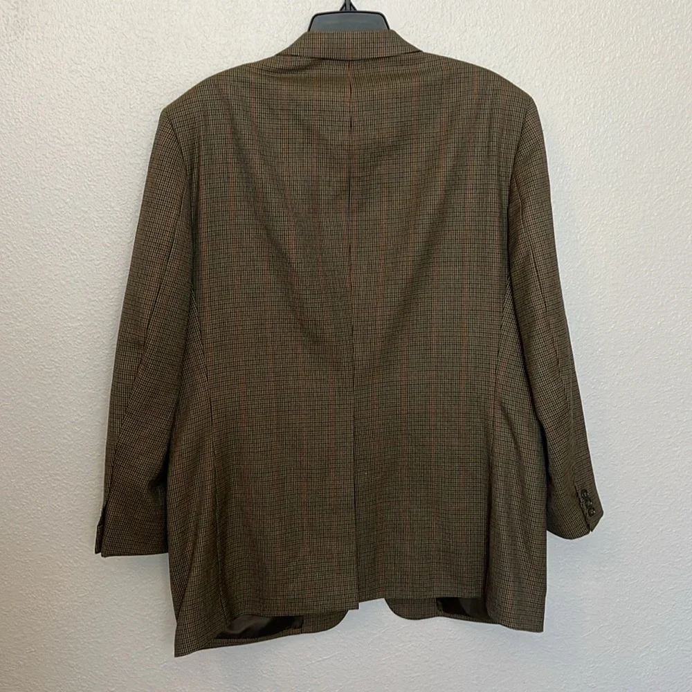 Stanley Blacker Brown Plaid Blazer Size 43R